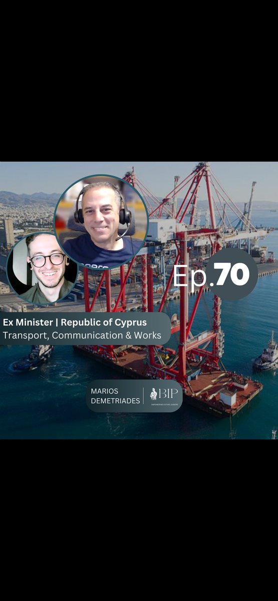 ShadowThePros's tweet photo. Former Minister of Transport, Communications &amp; Works | Republic of Cyprus – Mr. Marios Demetriades – BIP Ep. 70.

Watch the full interview here!

https://t.co/svU3jBFyo3

#minister #RepublicofCyrpus #government #leadership #shipping #realestate #aviation #commercial #seatrade https://t.co/49lSDBe0xL