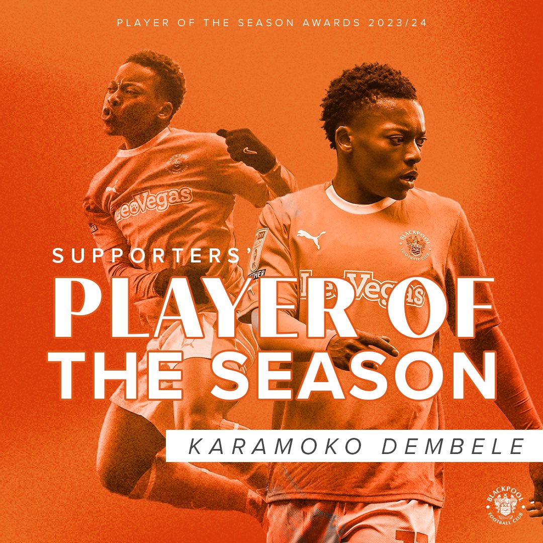 Player of the Season Awards 2023/24 🏆 Finally, our Supporters’ Player of the Season award goes to Karamoko Dembele! 🍊 #UTMP