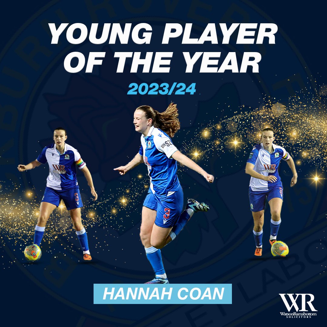 A standout season 🌟 Introducing your 2023/24 Young Player of The Year, @coan_hannah 👏 #Rovers 🔵⚪️