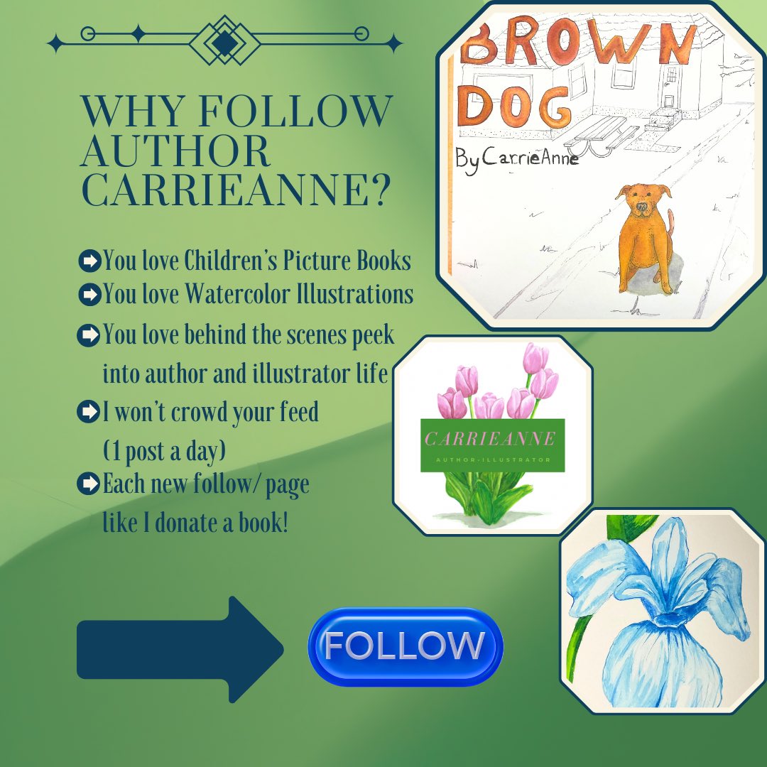 CarrieAnne555's tweet photo. Follow me! I do not post to crowd your feed.  I only post watercolor illustrations, other art work, book happenings, and the process I go through to create.

#selfpublishedauthor #givingback #illustrator #watercolorart #watercolor #author #selfpublishing #artist https://t.co/iMZXbCBiyk