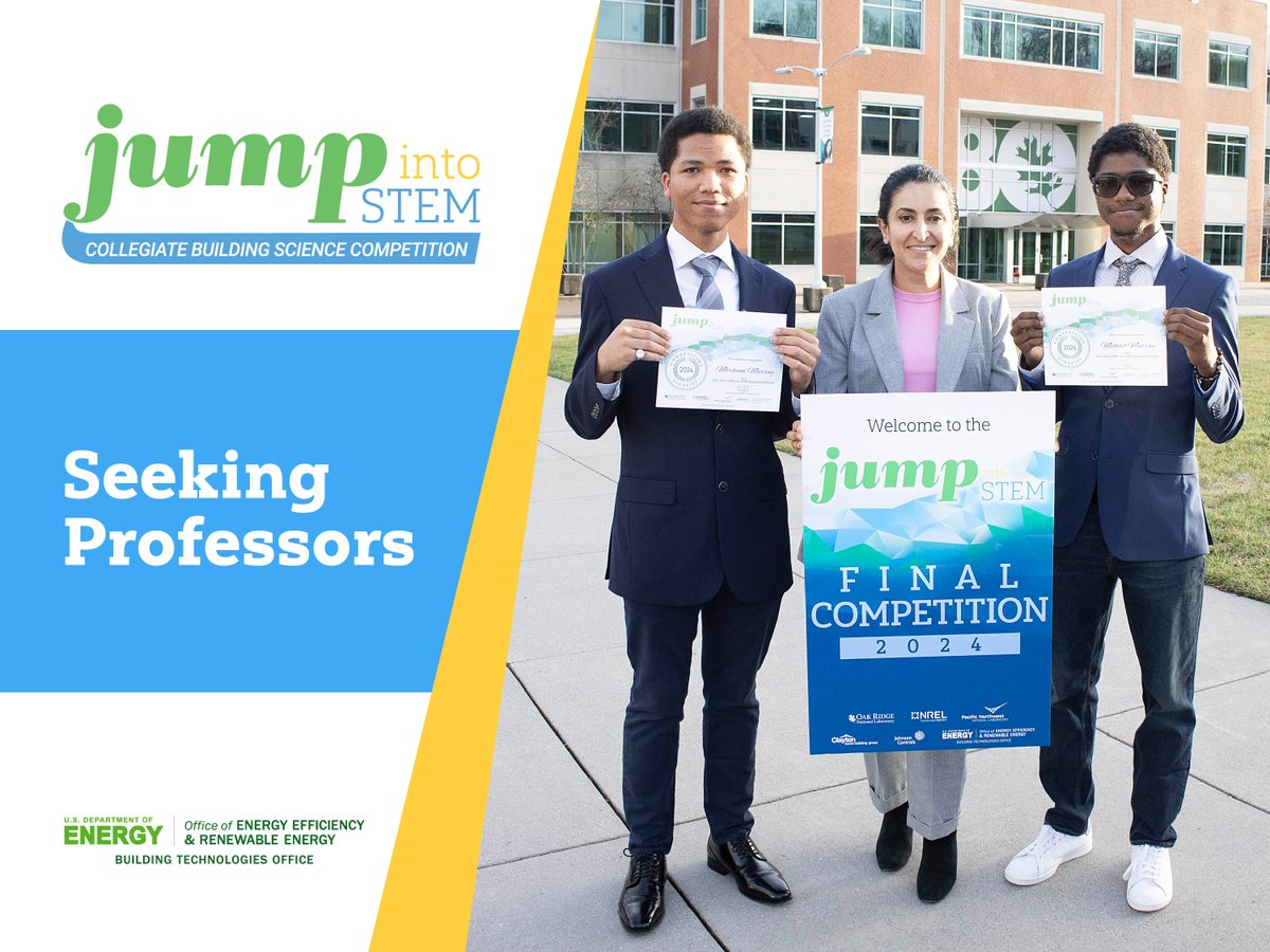 ORNLEnergy's tweet photo. It's not too late to join the 2024-2025 #JUMPintoSTEM Professor Team! Learn more: https://t.co/BRXtBC1WNM https://t.co/wqUgarWYHk