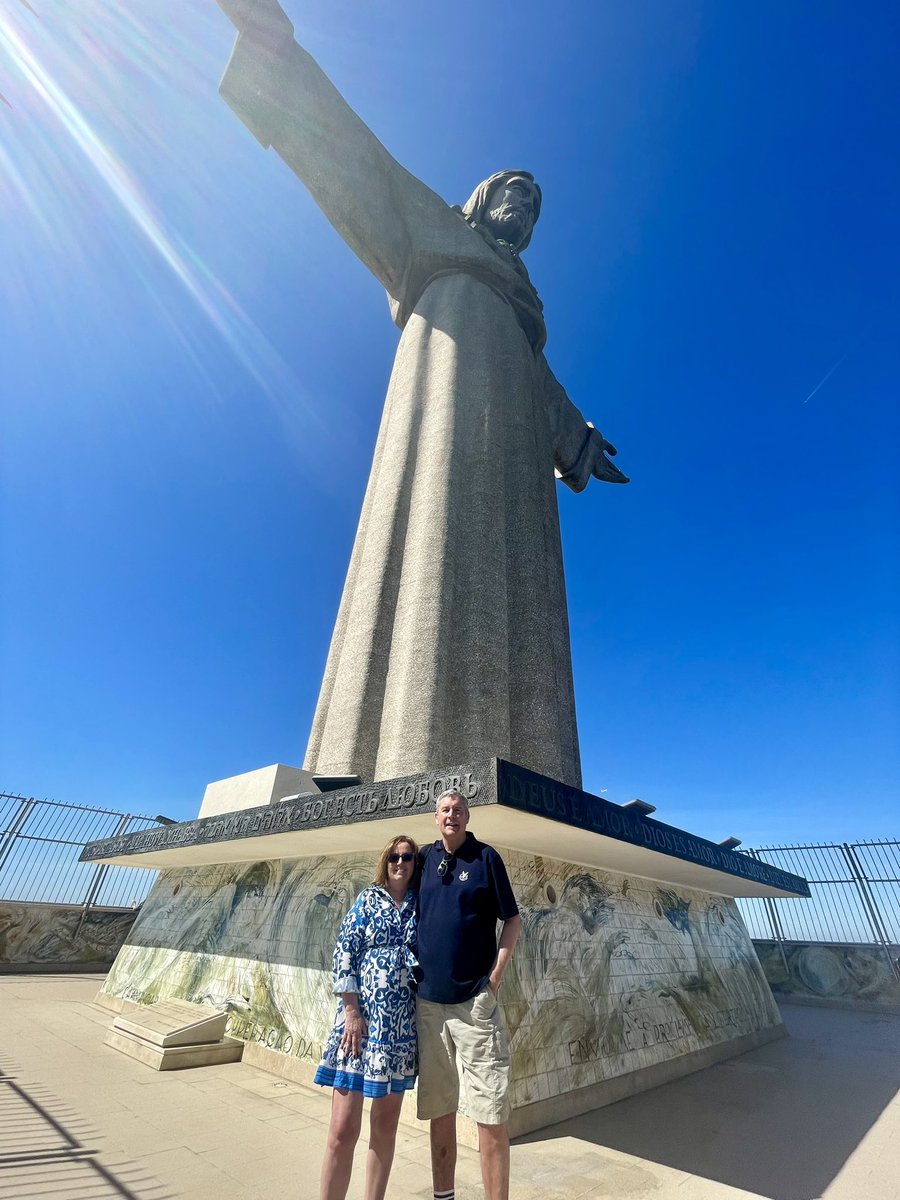 Such a privilege to visit Lisbon’s Cristo Rei this week with my husband on our 32nd wedding anniversary, if only our world could learn to live by the power of truth and love 🙏❤️🇵🇹