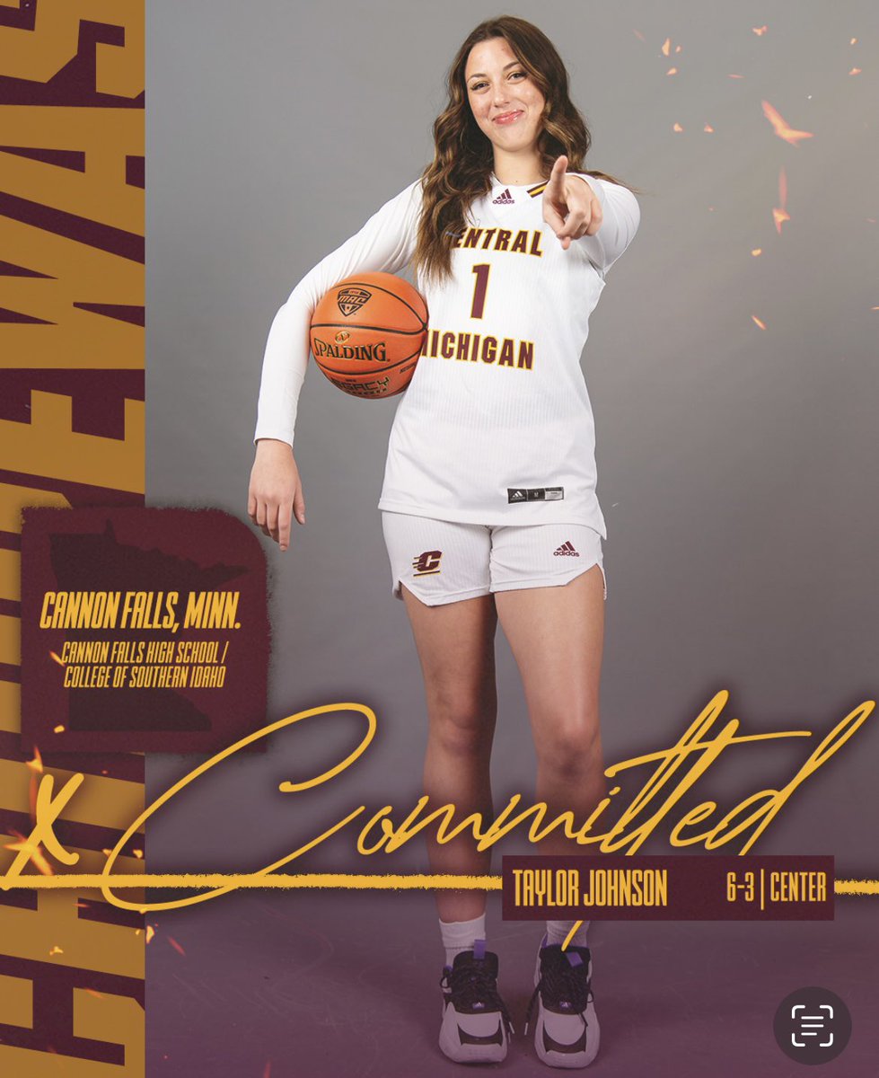 I’m excited to announce that I have committed to Central Michigan to continue my academic and athletic career. Thank you to <a href="/CMUWBBall/">Central Michigan WBB</a> and <a href="/kristinhaynie/">Kristin Haynie</a> for the opportunity! Thank you so much to everyone that helped me get here, including my amazing dad <a href="/_Jesse_Johnson/">Jesse Johnson</a> !