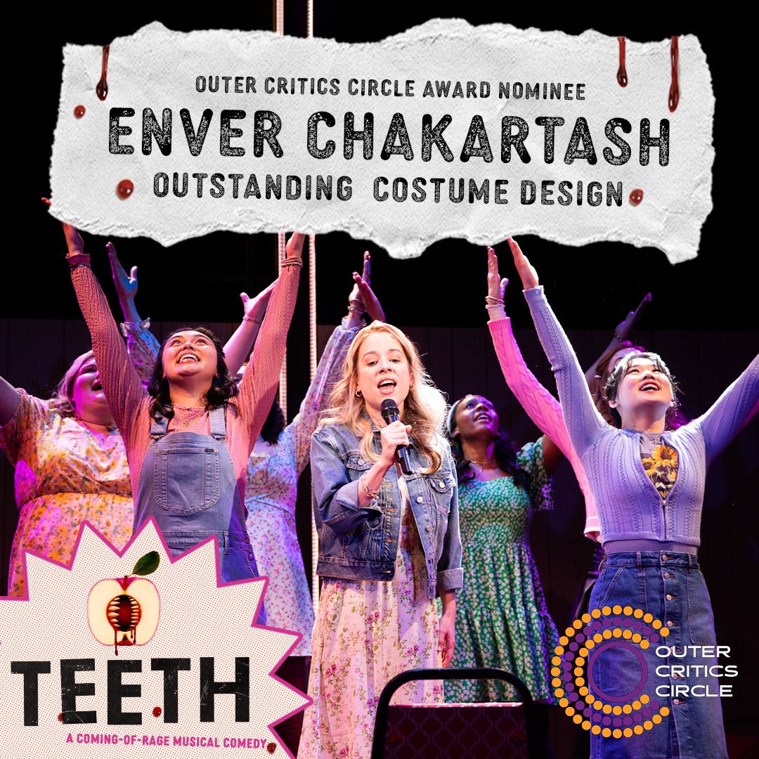 Chomp Chomp! #TeethNYC is nominated for 4 Outer Critics Circle Awards including Outstanding New Off-Broadway Musical!