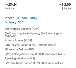 folks yesterday's #ShitTeamParlay hit so we're rolling with this sumbitch today
