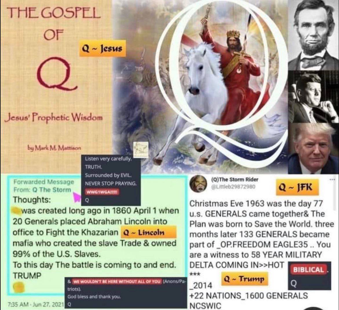 Q was created long ago in 1860 April 1 when 20 Generals placed Abraham Lincoln into office to Fight the Khazarian mafia who created the slave trade and owned 99% of the U.S. Slaves. Today this battle is coming to an end.
Trump
Q
