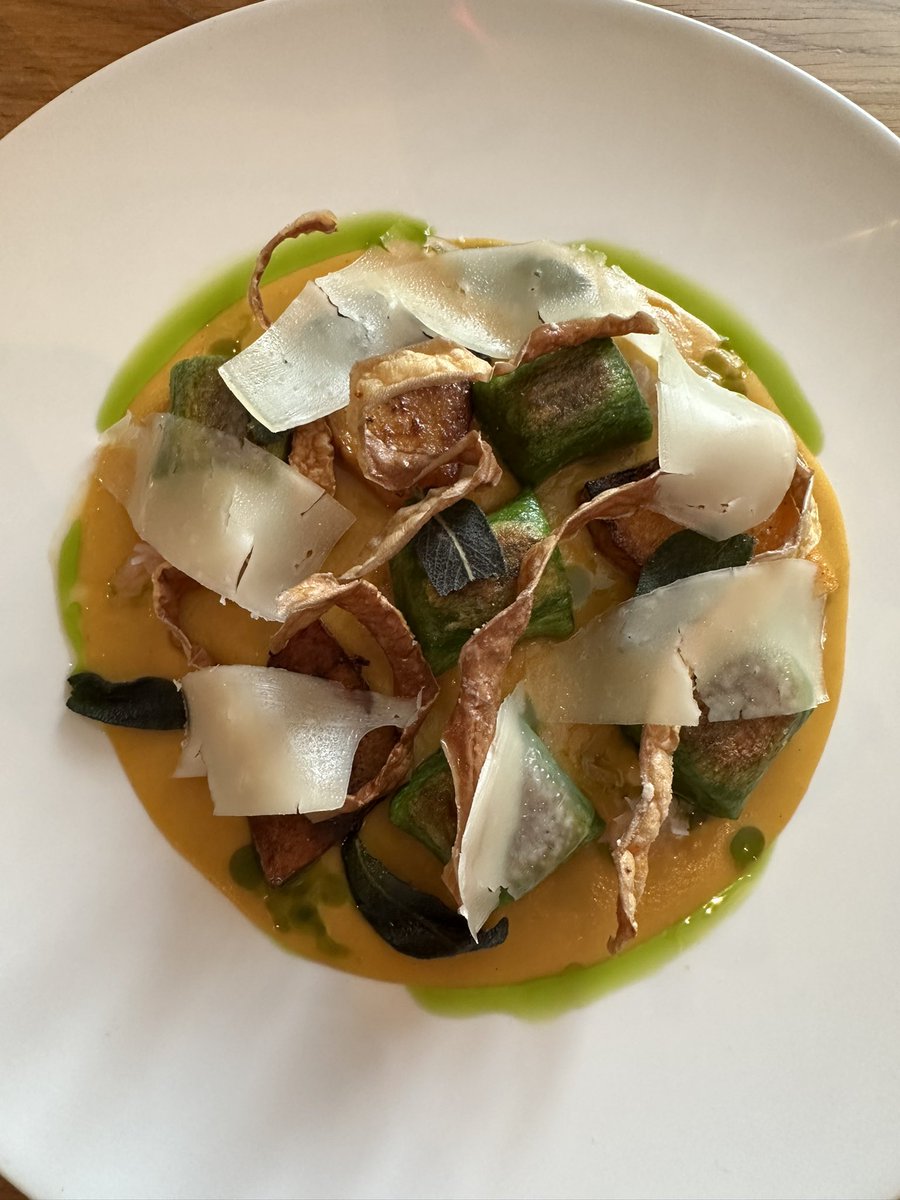 Amazing meal <a href="/StickyWalnut/">14 YEARS OF STICKY WALNUT</a> this evening early doors, 2 courses including #gf jalapeño corn bread and this awesome gnocchi for £15 - ace service as well ❤️