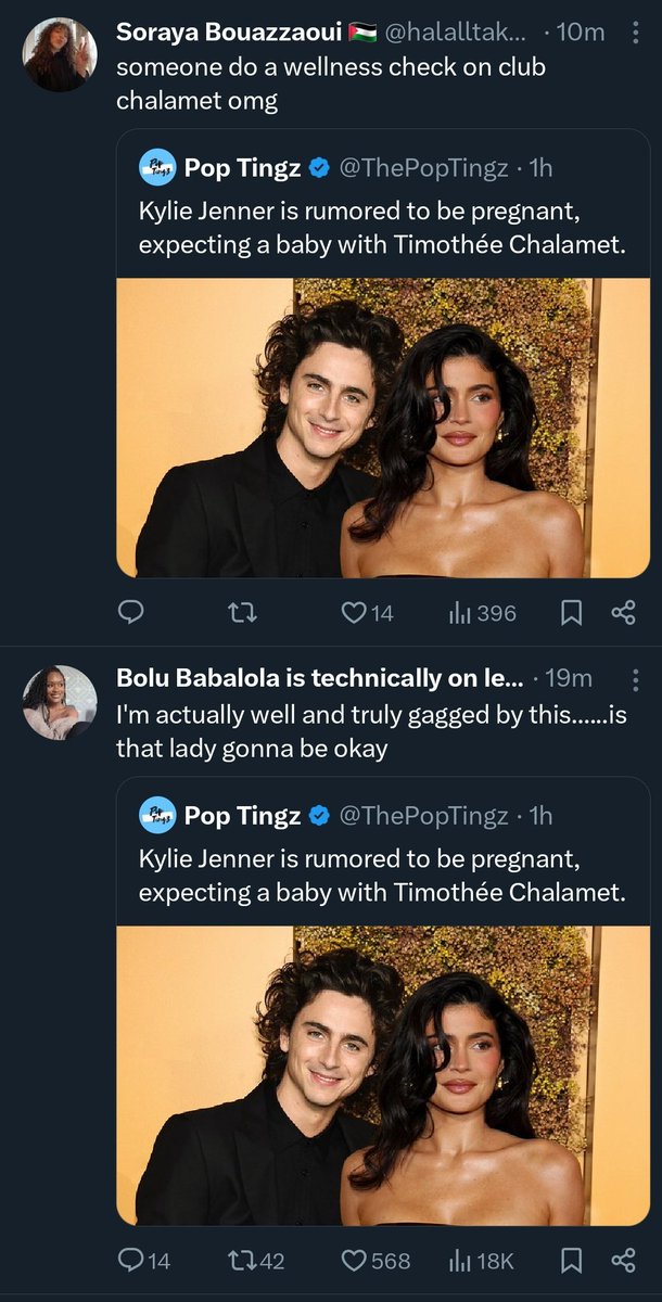 I'm cackling. My entire timeline is bracing for @ClubChalamet 😭