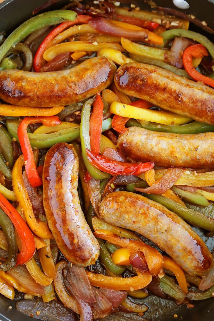 Sausage and peppers dinner for the family I’m going to skip this tonight and opt for a yogurt #dinner #Foodie