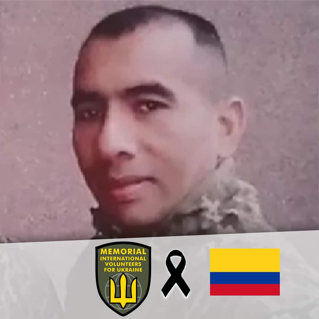 Our Beloved Colombian Brother Jonathan Chimbaco, who had been serving in Ukraine as a Volunteer succumbed on the Battlefield. Honor, Glory and Gratitude To Our Brother. 2024!