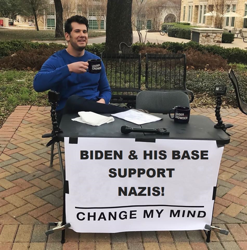 And they said Trump was a Nazi. Fucking hypocrites! #HitlerBiden #TheLeftAreNazis