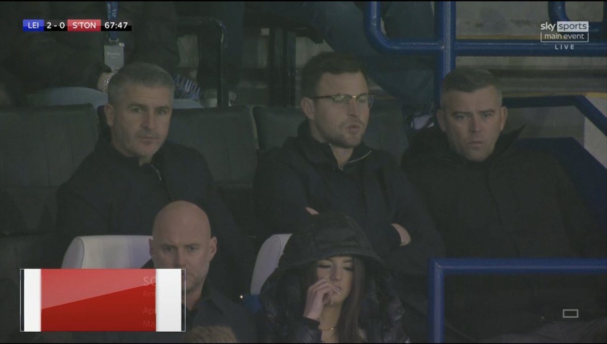 Ryan Lowe and Steven Schumacher at Leicester City v Southampton tonight.

Southampton v Stoke City this Saturday.
Preston North End v Leicester City on Monday.