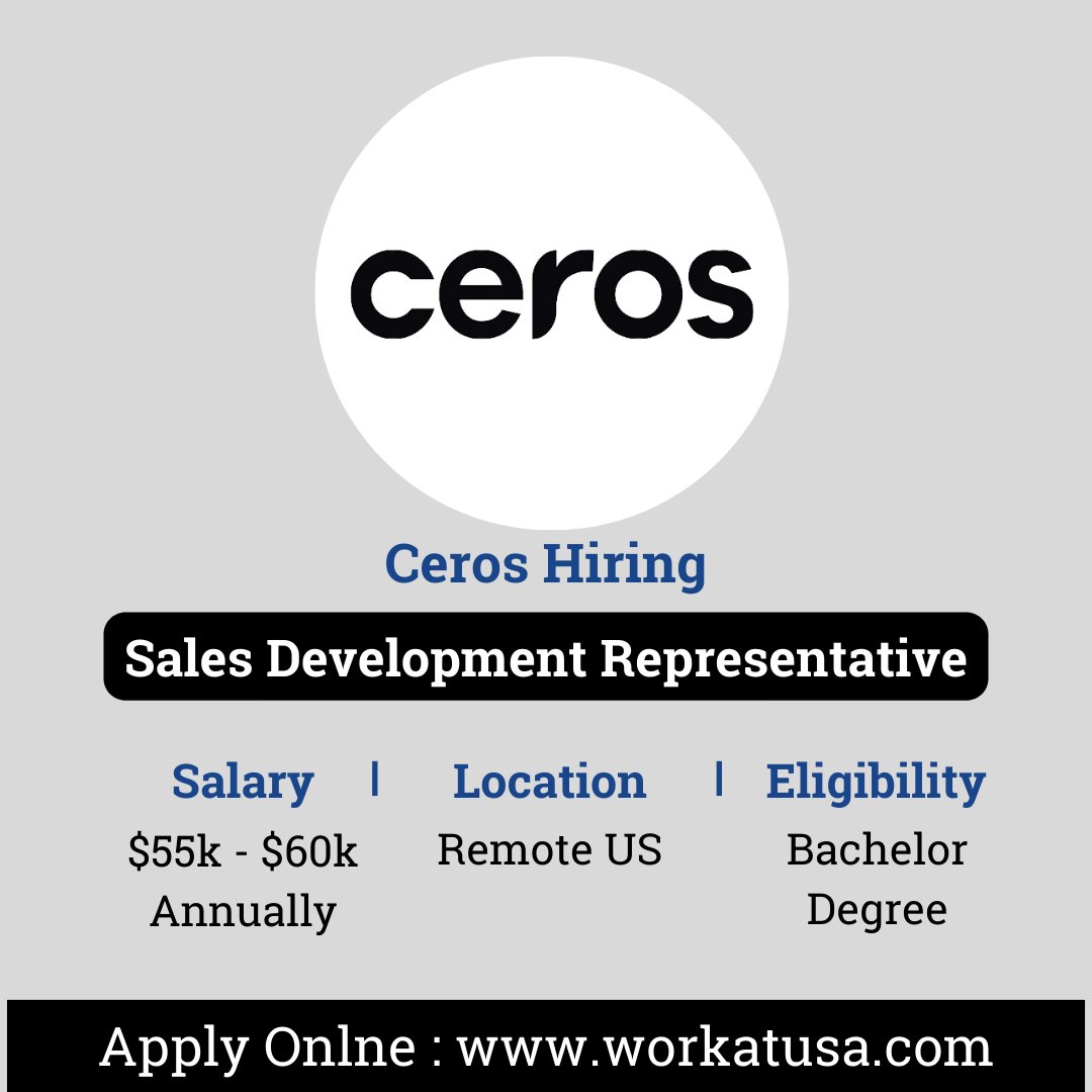 🚀 Join our dynamic team at Ceros! 🌟 We're on the lookout for passionate Sales Development Representatives to join us remotely in the USA! 💼 If you thrive in a fast-paced environment and love connecting with clients. #RemoteWork #USA 🌐 APPLY HERE: tinyurl.com/ynfy5snv