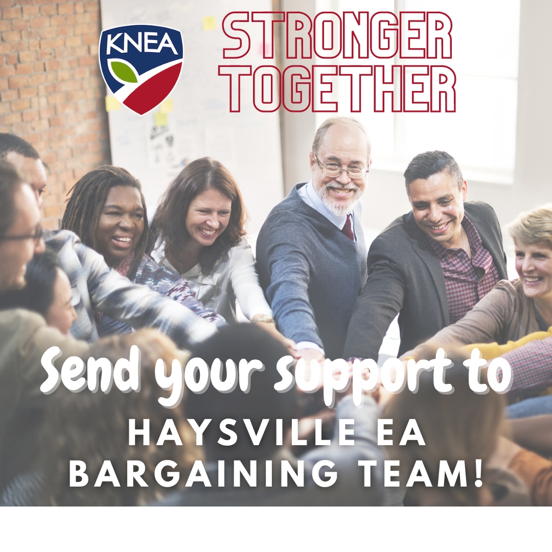 [SEND YOUR SUPPORT] to Haysville Education Association bargainers as they prepare for FACT FINDING happening Monday, April 29, at 9:00 a.m. Use this link to send your colleagues in Haysville a message of support! bit.ly/support_haysvi…