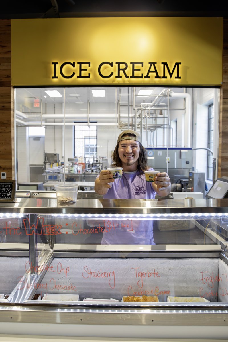 As the weather starts heating up, don’t forget to stop by the NEW @LSUAgCenter Dairy Store location at 118 South Campus Drive for fresh ice cream! 😋🍦