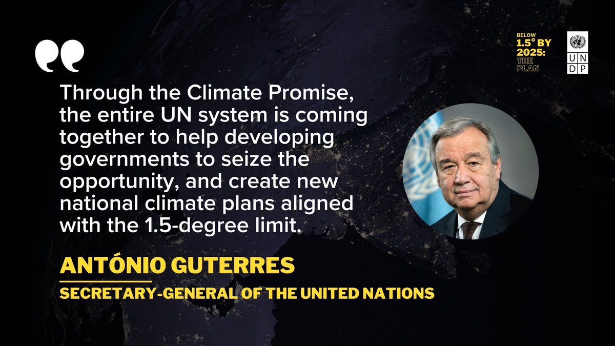 Today, @UNDP has unveiled #ClimatePromise 2025. This marks the beginning of renewed efforts on climate action across the UN System ahead of a critical year as countries enter into a new 5-year cycle of commitments to limit global warming. Learn more: go.undp.org/ZZx