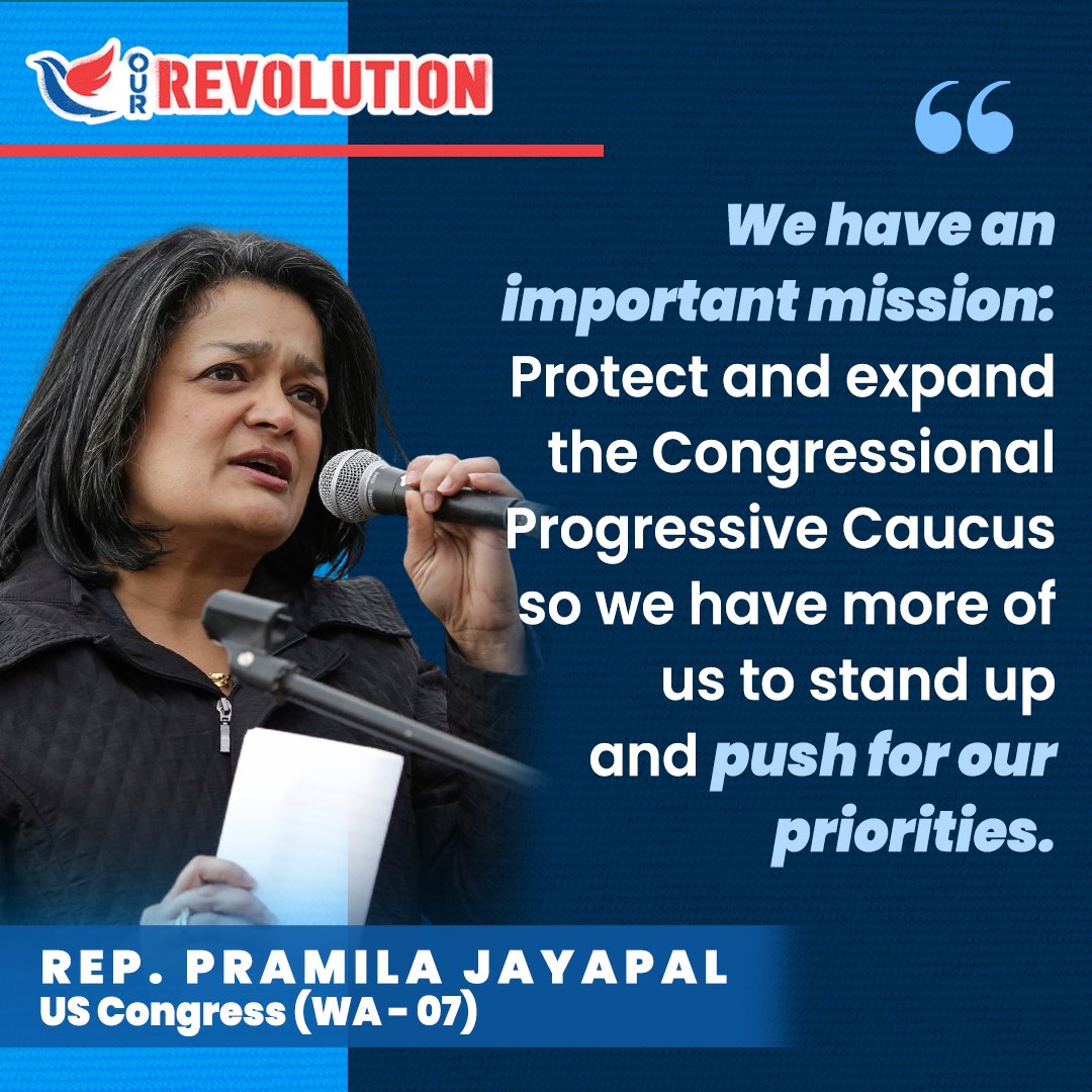 Help us take a sledgehammer to the corporate agenda and grow the CPC with @PramilaJayapal!
