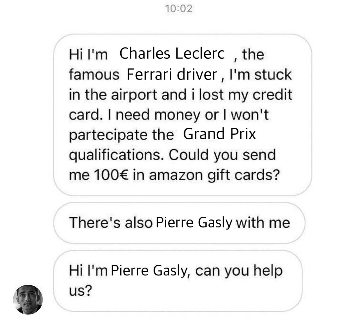 omg charles messaged me he was so sweet 🤍