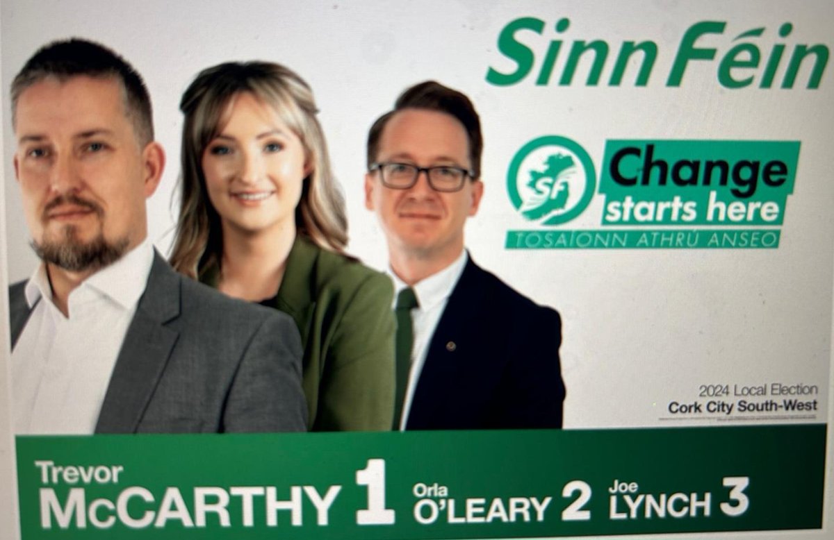 Voting for SF in this election is the first step to getting this disastrous government out of office. 

Change starts here with the local and EU elections.

 Vote: Trevor McCarthy No.1 on June 7th

#TrevorMcCarthySF #SinnFéin #Le24 #Cork #Togher #Timeforchange #changestartshere