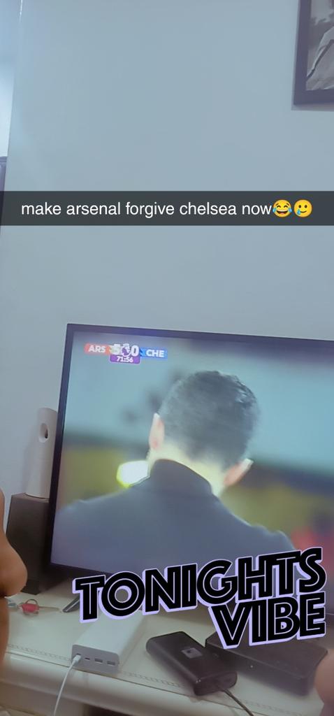 oyindafra's tweet photo. #ARSvsCHE https://t.co/qzCfL6BJVK