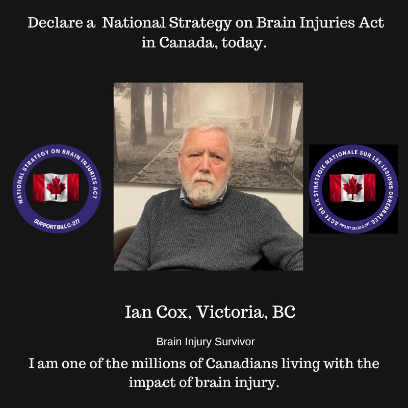 Day #42   of the 125 Days to Say Yes! campaign. Meet Ian of Victoria, BC. Ian's MP is @laurel_BC. @AMacGregor4CML @markhollandlib Contact your   Member of Parliament today to ask for their support for a national brain   injury strategy. #nationalstrategyonbraininjury #BillC277