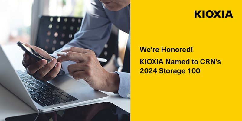 For the second year in a row, KIOXIA has been named to @CRN's 2024 Storage 100 list as one of the 10 Coolest Storage Components Vendors! Check out the full list (bit.ly/3xLOwto) as well as our blog on the honor: bit.ly/3Q4a8aS #KIOXIAMEMORYMAKER