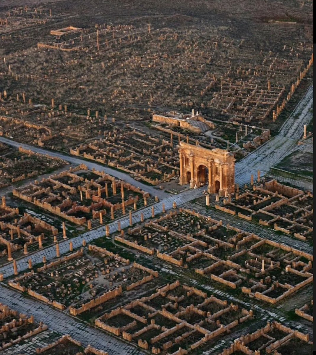 The ruins from the Roman Town of Timgad in modern day Algeria prove that the Romans over 1900 years ago did better town planning than DHA