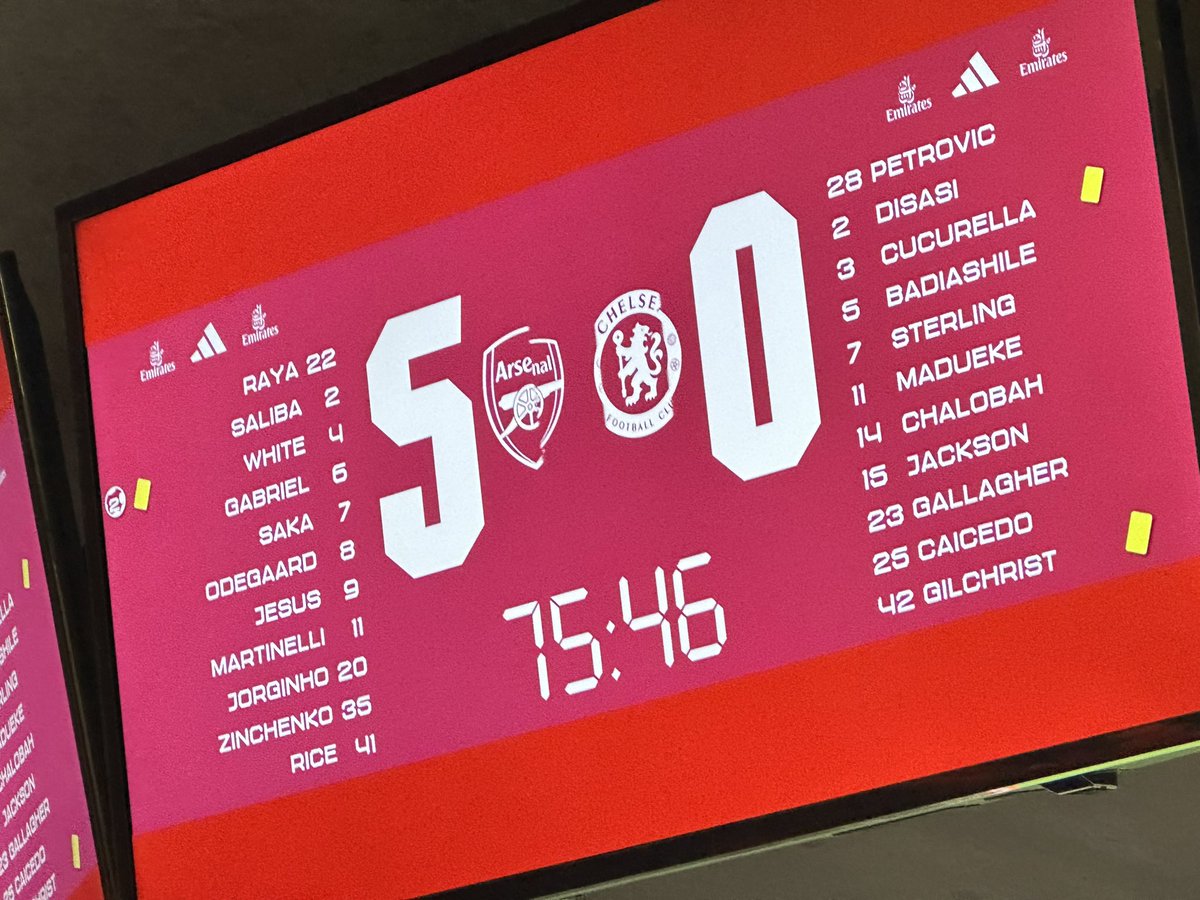 My shoulder is killing me still and so is rest of me as I feel like a ninja dodging all the celebratory hugs each time @Arsenal score… 5-0 so far!#ARSvsCFC my brother in law Chris is in London and looking after me at the match 💫 @Arsenaldsa