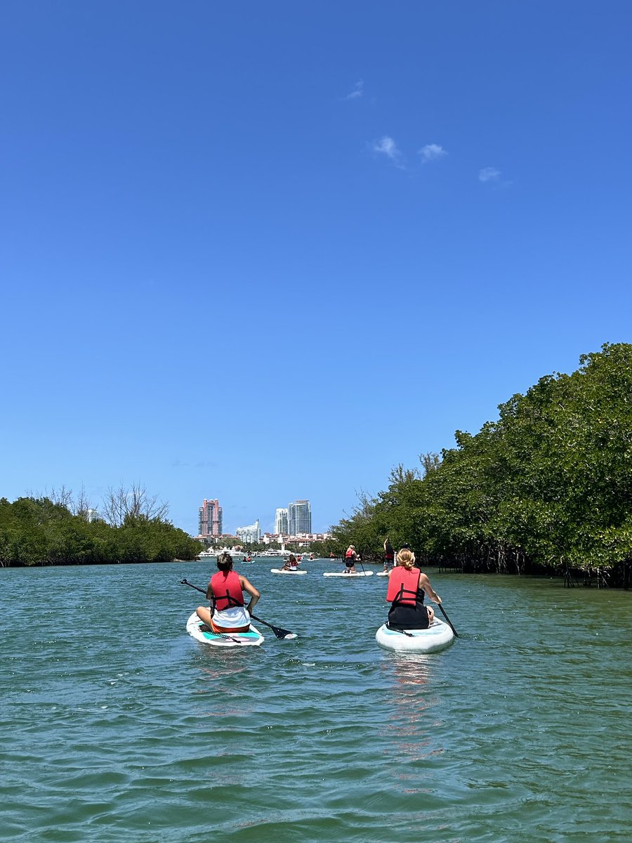 It’s just different in Miami 🙌 The squad hit Virginia Key for some paddle boarding and enjoyed the Florida sunshine ☀️