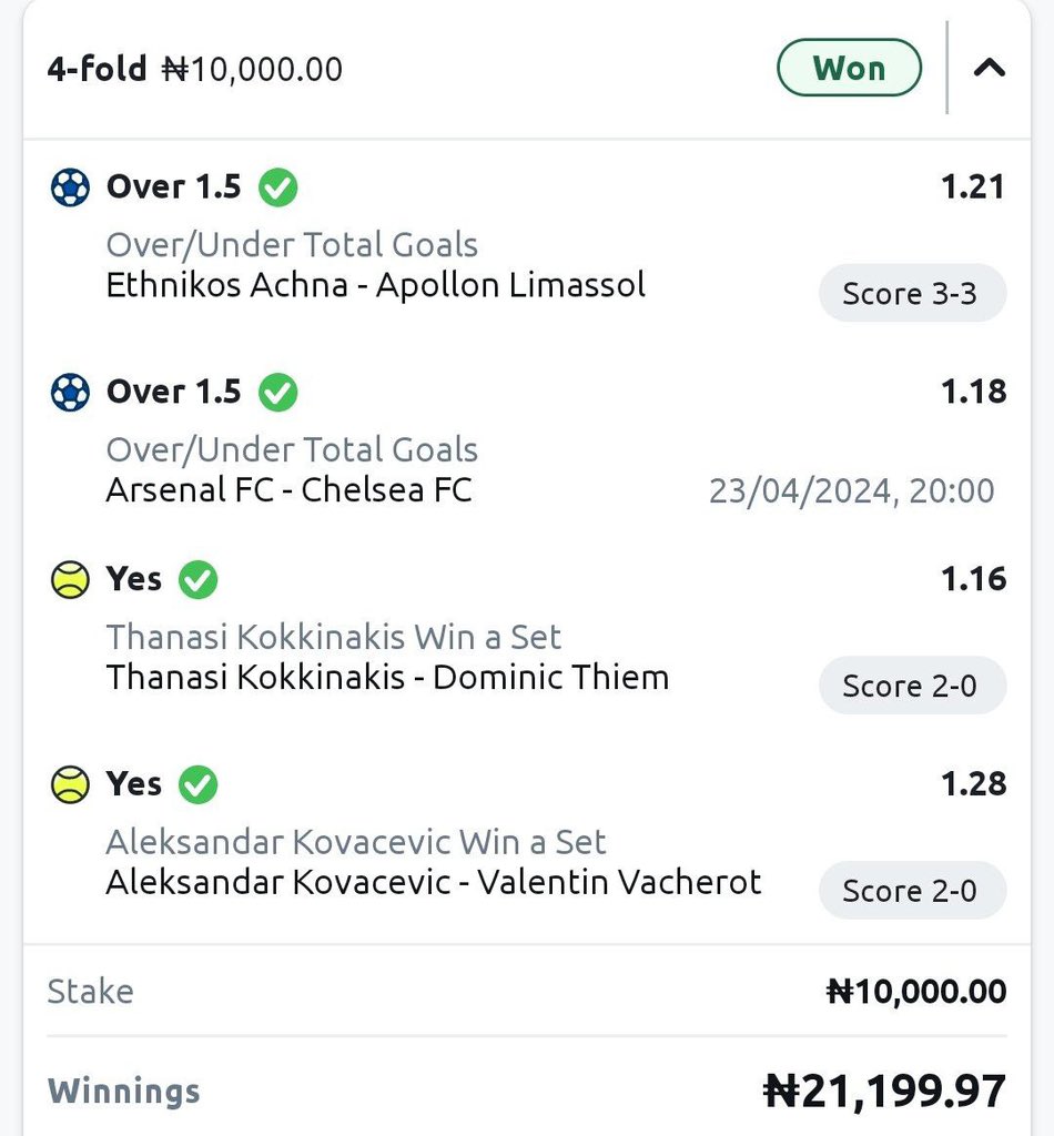 BET OF THE DAY BOOOOOOM ON @Betano_Nigeria 💥💥💥🍾🍾 CONGRATS IF YOU PLAYED 🎉 HUSTLE CONTINUES 💨 DON’T HAVE A BETANO ACCOUNT? REGISTER HERE: bit.ly/3uJnodF JOIN TELEGRAM ➡️ T.ME/PROMISEPUNTS 🍀🍀🍀🍀🍀🍀🍀🍀