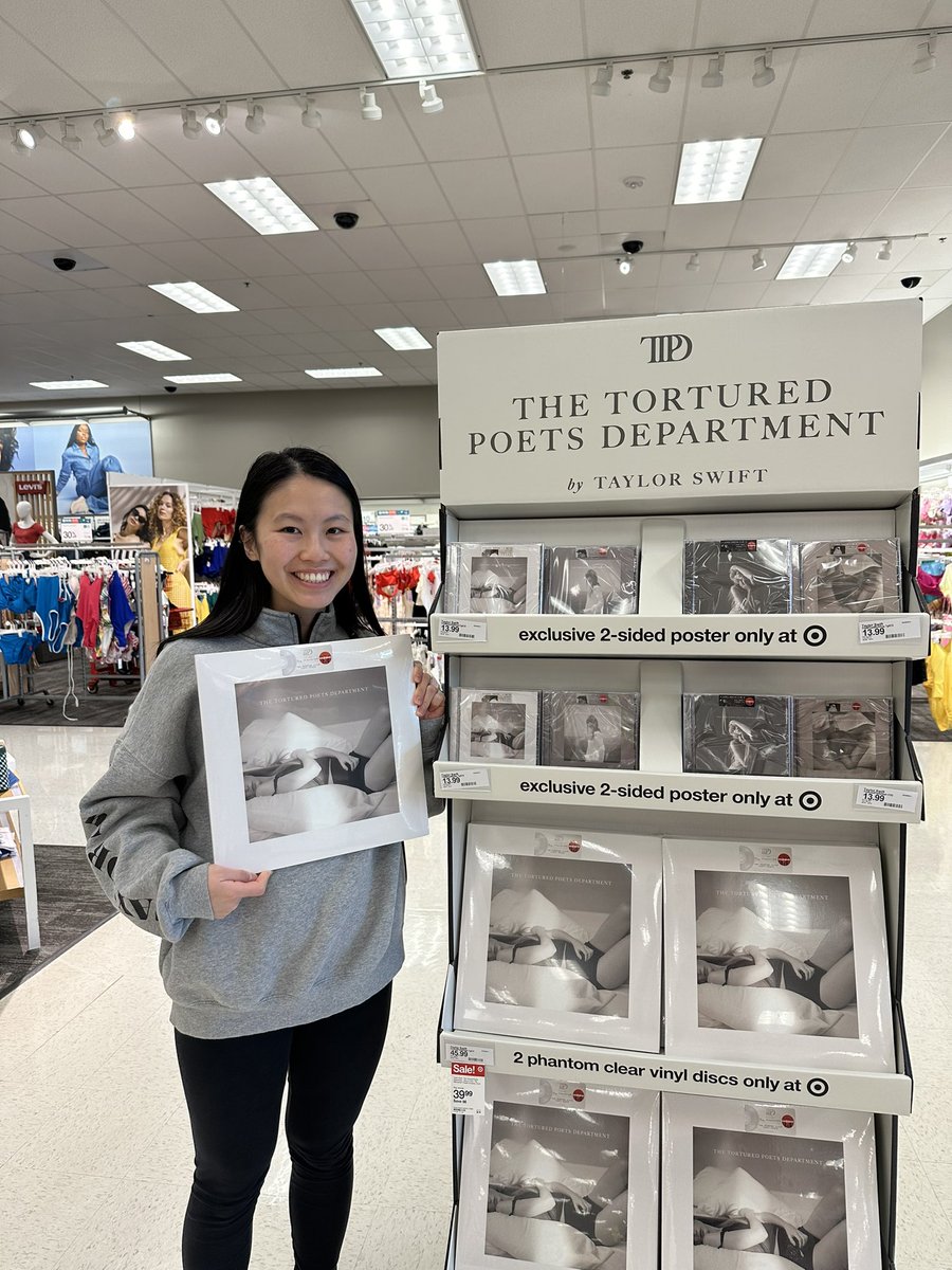 jen1989rep's tweet photo. Grinnin’ like I’m winnin’ cause I got to go to Target for release weekend 🤍 #TTPDTargetRun #TSTTPD @taylorswift13 @taylornation13 https://t.co/t9nb5Q8ENw