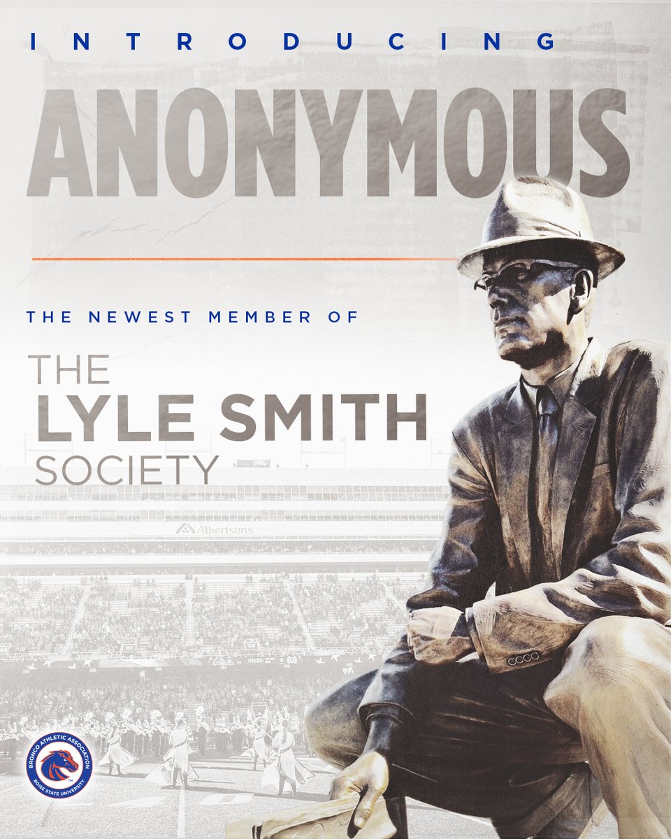 Bronco Nation

Please join us in extending our gratitude to the newest members of the Lyle Smith Society 🤝

We are extremely grateful for their incredible contribution to @BroncosportsFB and @broncosportswbb student-athletes!

#UNBRIDLED | #BleedBlue | #WhatsNext