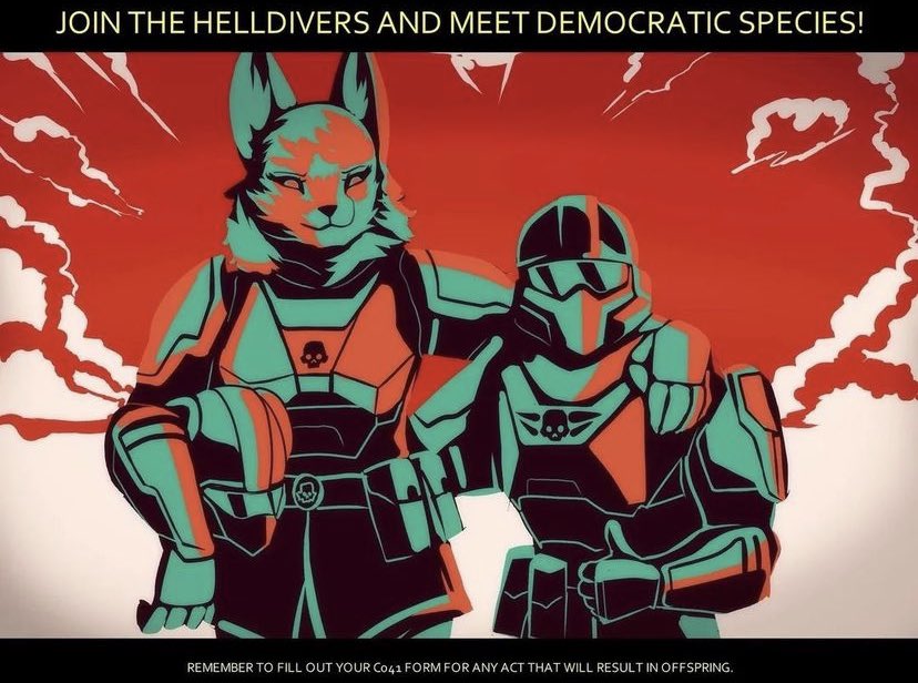 Foxman12Epic2's tweet photo. @helldivers2 

You should make a fox like helmet 🫡
I’d slay a thousand more for that kind of reward https://t.co/4L6aXT4GOa