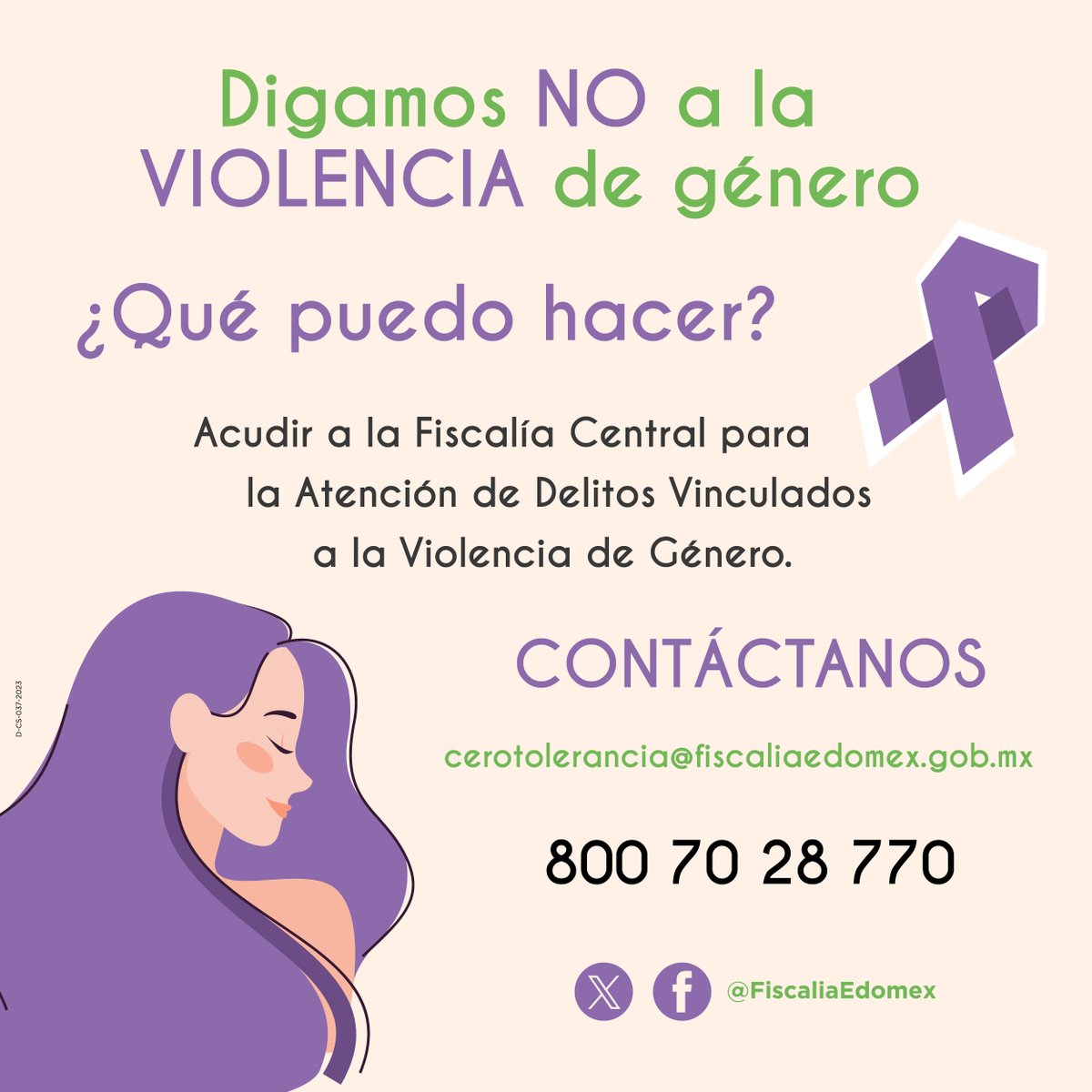 En la #FiscalíaEdoméx contamos con la Fiscalía Central para la Atención de Delitos Vinculados a la Violencia de Género, donde te podemos asesorar y brindar apoyo psicológico, médico y legal. Acércate.