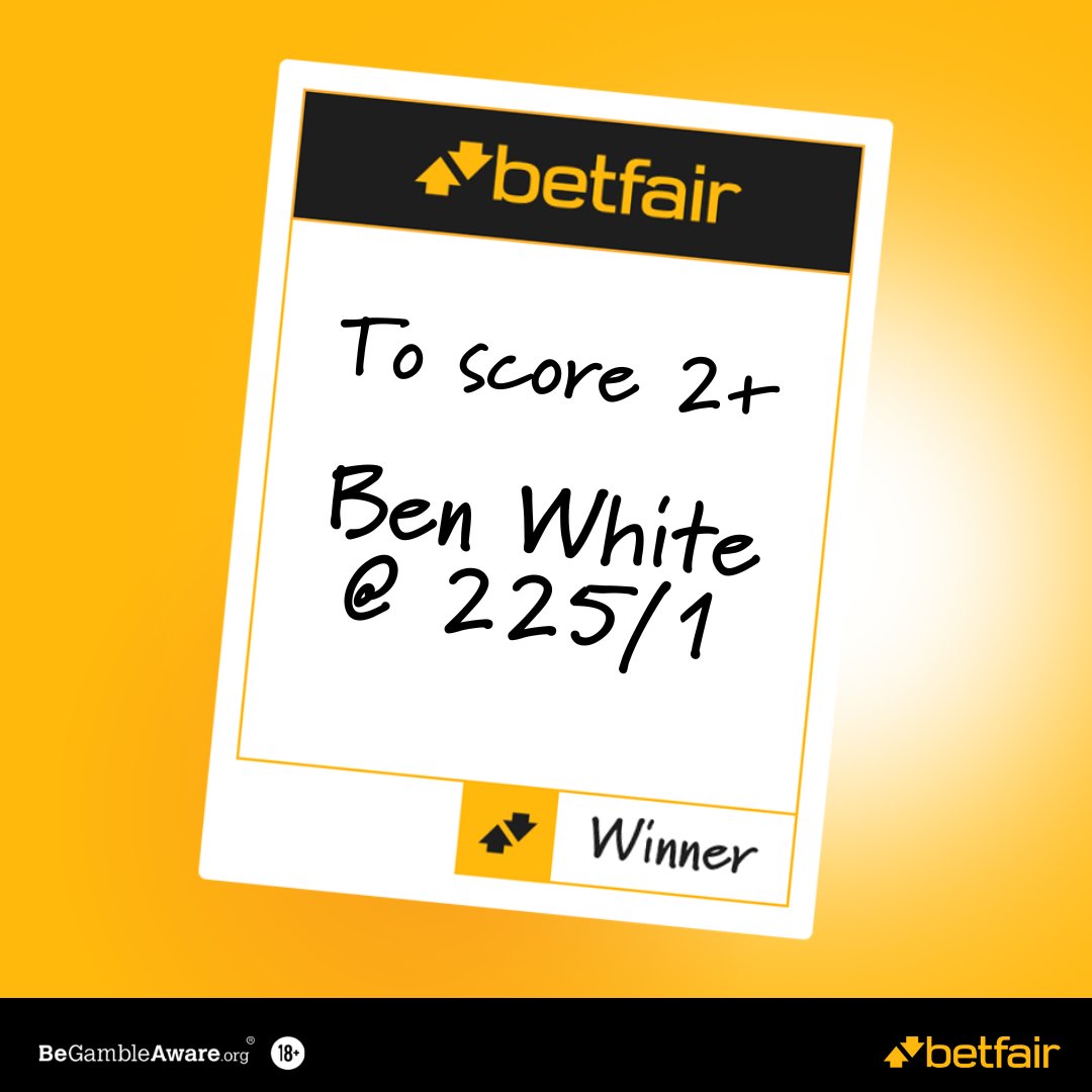 𝗠𝗔𝗗𝗡𝗘𝗦𝗦. 𝗨𝗧𝗧𝗘𝗥 𝗠𝗔𝗗𝗡𝗘𝗦𝗦. £5 ⏩ £1,130 A Betfair punter actually backed Ben White to score 2+ goals against Chelsea tonight ✅ #ARSCHE