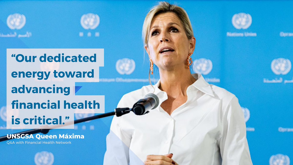 Via @finhealthnet ➡️ Reflections from #UNSGSA Queen Máxima about the progress of the #financialhealth movement, an increased focus on financial health, and what stakeholders can do next to improve financial health for all. Interview now available here: bit.ly/49Vuz0K