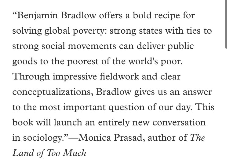 I am blown away by this blurb for my forthcoming book from Monica Prasad. Extremely grateful. 🙏🏼