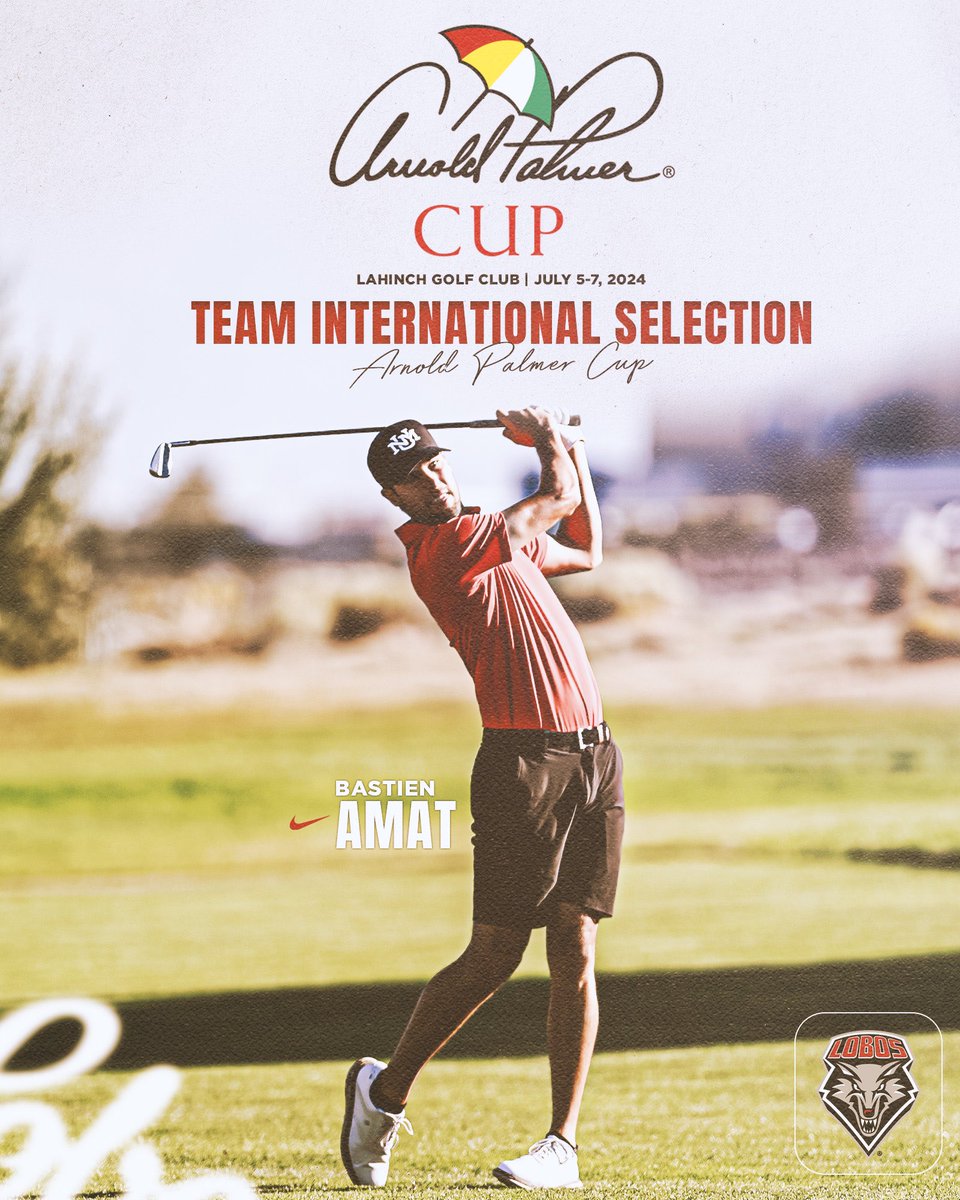 Congrats to @BastienAmat on being selected to compete in this year’s @ArnoldPalmerCup! #GoLobos