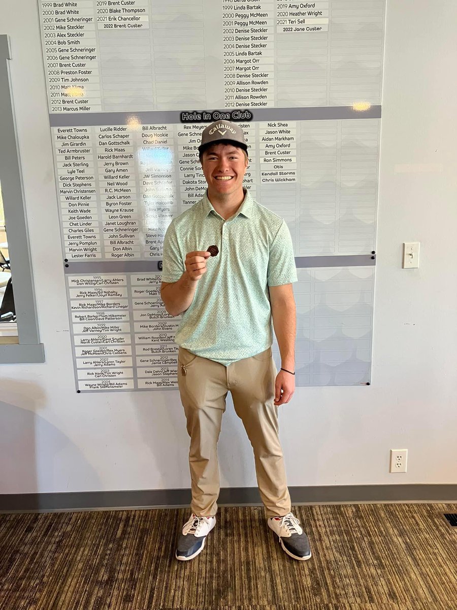 Congrats to Brady Haake for placing 3rd today at MNAC golf in Broken Bow today shooting an 87!