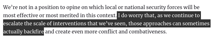 The head of @HillelIntl tells @lmarkoe that universities should be calling police in to arrest student protesters — but also that he's worried doing so may escalate tensions