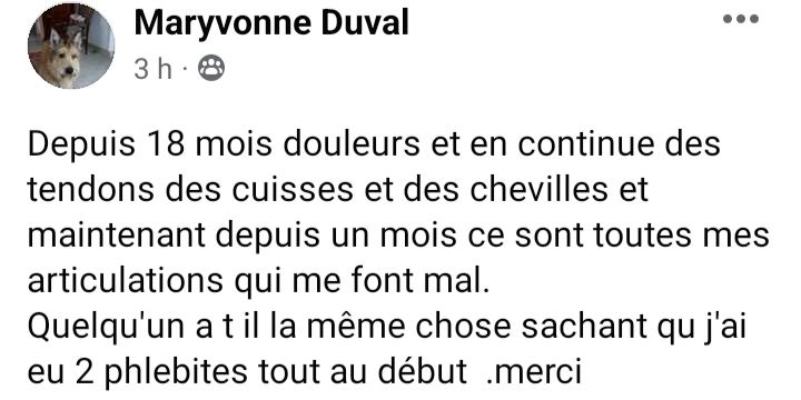 TÉMOIGNAGE n°5270 #effetsindesirables #CovidVaccine (22 février 2024) 
« ...douleurs en continu... » : 
catholique.forumactif.com/t993p950-les-p…

#EffetsSecondairesvaccins19 #VaccineDeaths #VaccineSideEffects