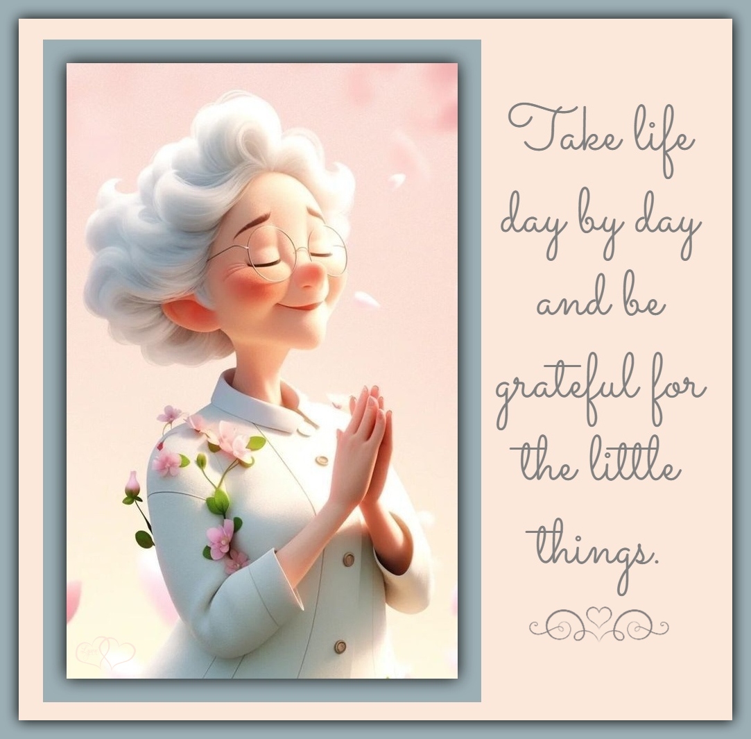 Take life day by day and be grateful for the little things. ~Be grateful for small things, big things, and everything in between. - Mandy Hale 🩷🌸~ #Grateful