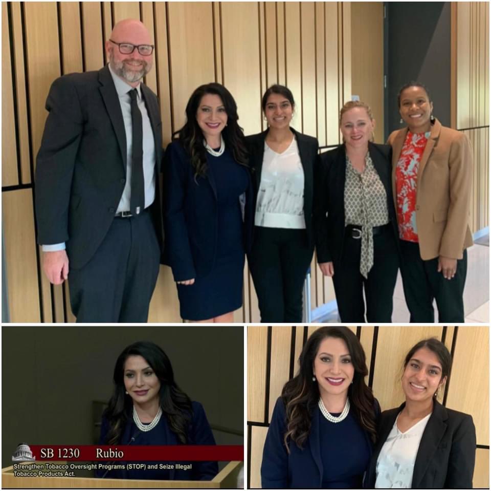 SenSusanRubio's tweet photo. Thrilled that #SB1230, The STOP Act, passed the CA Senate Health Committee! This bill enhances CA’s flavored tobacco ban to safeguard our youth by curbing illegal tobacco. Thanks to Tim Gibbs @TobaccoFreeKids &amp; Sabrina Toor @ACSCAN for backing us! #STOPAct #CALeg https://t.co/n7fyPQdldu