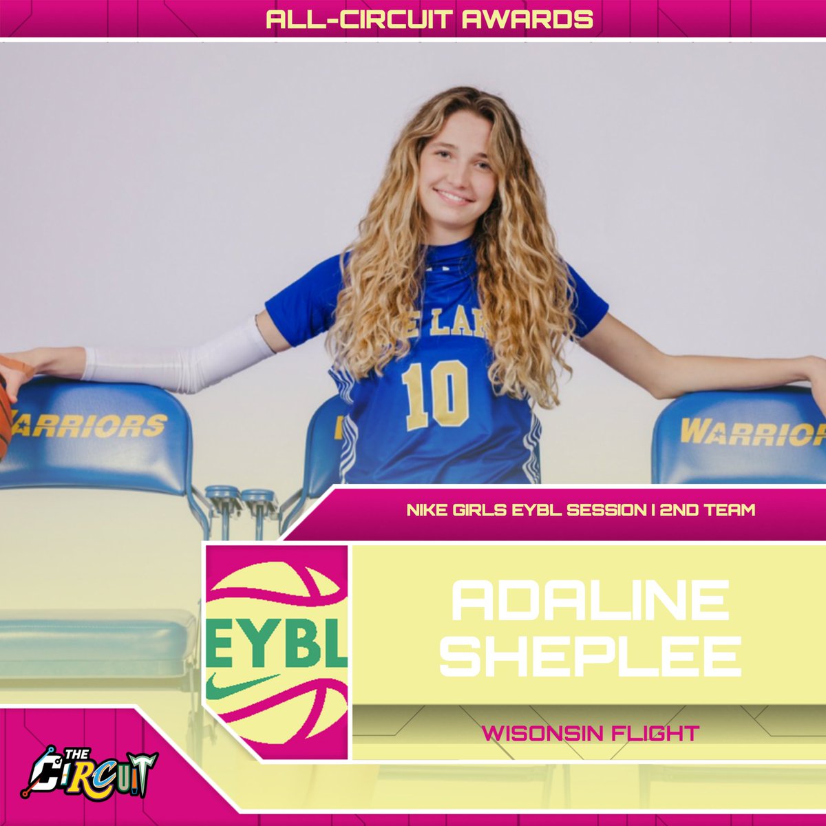 Nike EYBL Hampton | 2nd Team 🥈 Adaline Sheplee | Wisconsin Flight | 2026 Averages ➡️ 17.4 PPG (50.0 FG%), 4.6 RPG All-Circuit Awards ⤵️ thecircuithoops.com/news_article/s…