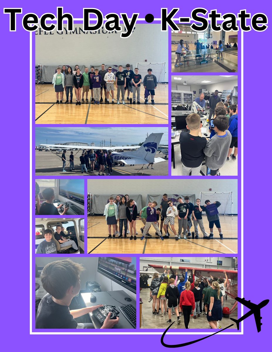 Tech Day at K-State with my 6th grade students was fun and interesting! ✈️🦾👩‍💻
