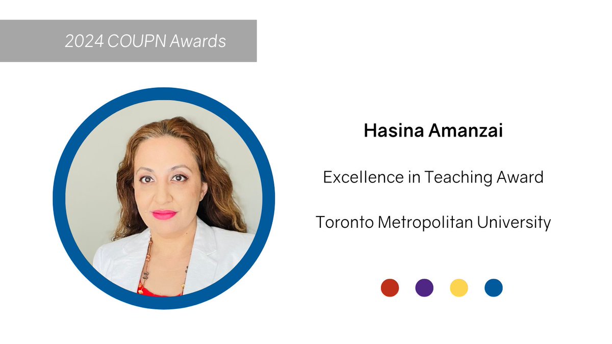 With a mindset of mitigating barriers in the classroom & a commitment to student success, Dr. Hasina Amanzai was honoured at the 2024 COUPN Awards for her teaching philosophy which is informed by principles of equity. Learn more: ontariosuniversities.ca/university-imp…