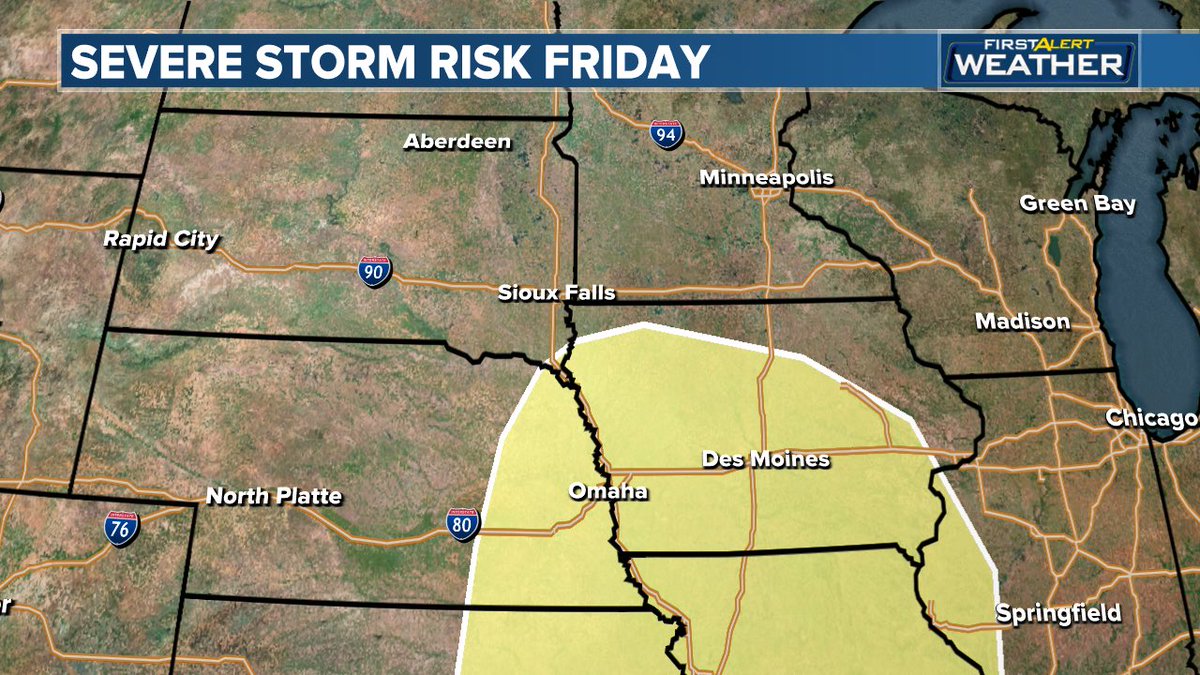 ⛈️ Heads up for Friday! ⛈️ The threat for severe weather looks to once again return to the upper Midwest. In addition, we’ll be dealing with widespread and beneficial rainfall across a majority of the upper Midwest.