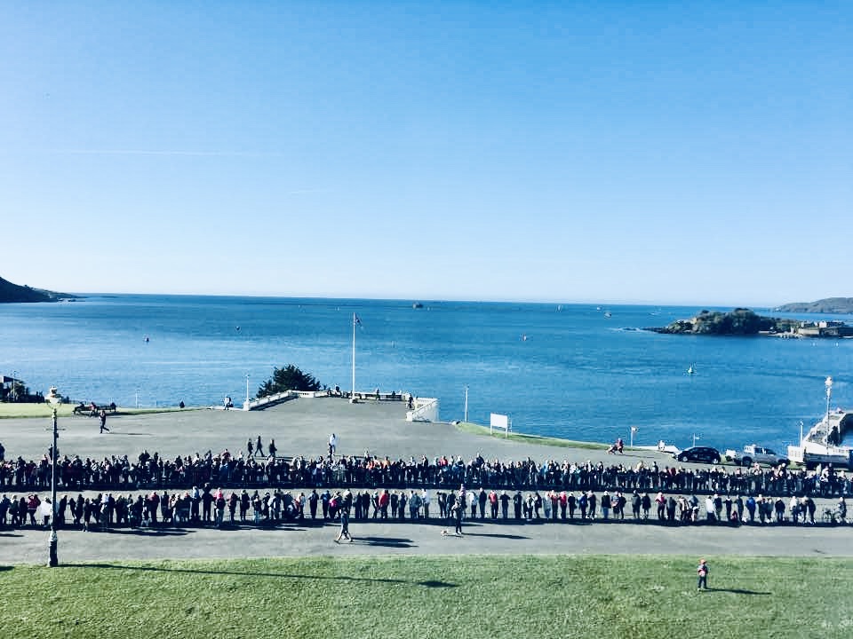 Look Back picture dated (23 April 2017) and a Half Marathon along the Hoe Promenade.