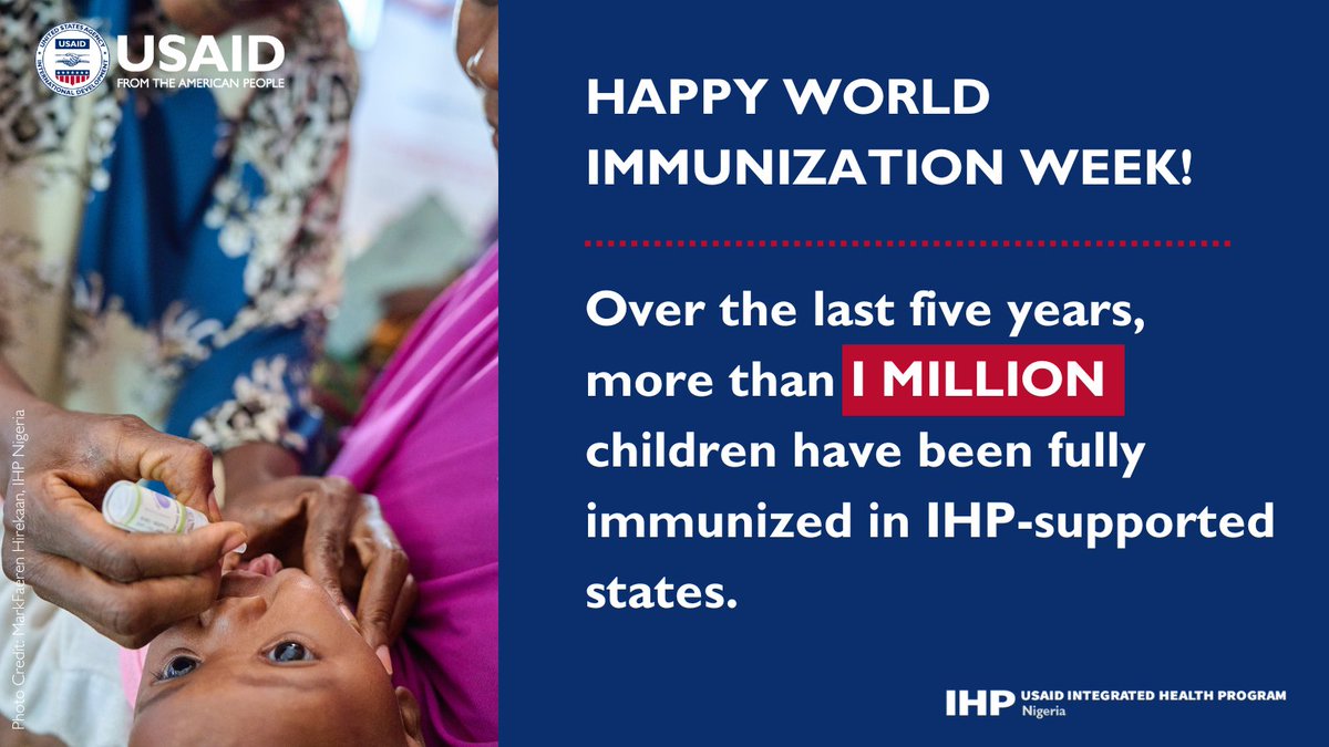 Happy #WorldImmunizationWeek from IHP!💉 Tune in over the next week to learn more about IHP’s efforts to scale up routine immunization and reach more Nigerians with critical, life-saving vaccines. #VaccinesWork