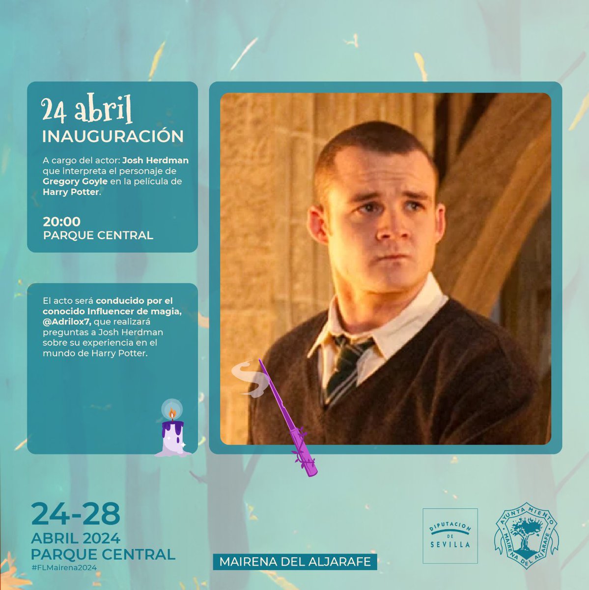 🥰 ¡Esto ya está aquí! 🥰

🪄 La 𝐅𝐞𝐫𝐢𝐚 𝐝𝐞𝐥 𝐥𝐢𝐛𝐫𝐨 de #Mairena arranca mañana miércoles con la presencia del actor Josh Herdman y el influencer  <a href="/Adrilox7/">Adrilox 🐉</a>, que nos dejará con la boca abierta con sus trucos de magia.

✨ Lo vamos a pasar en grande ✨